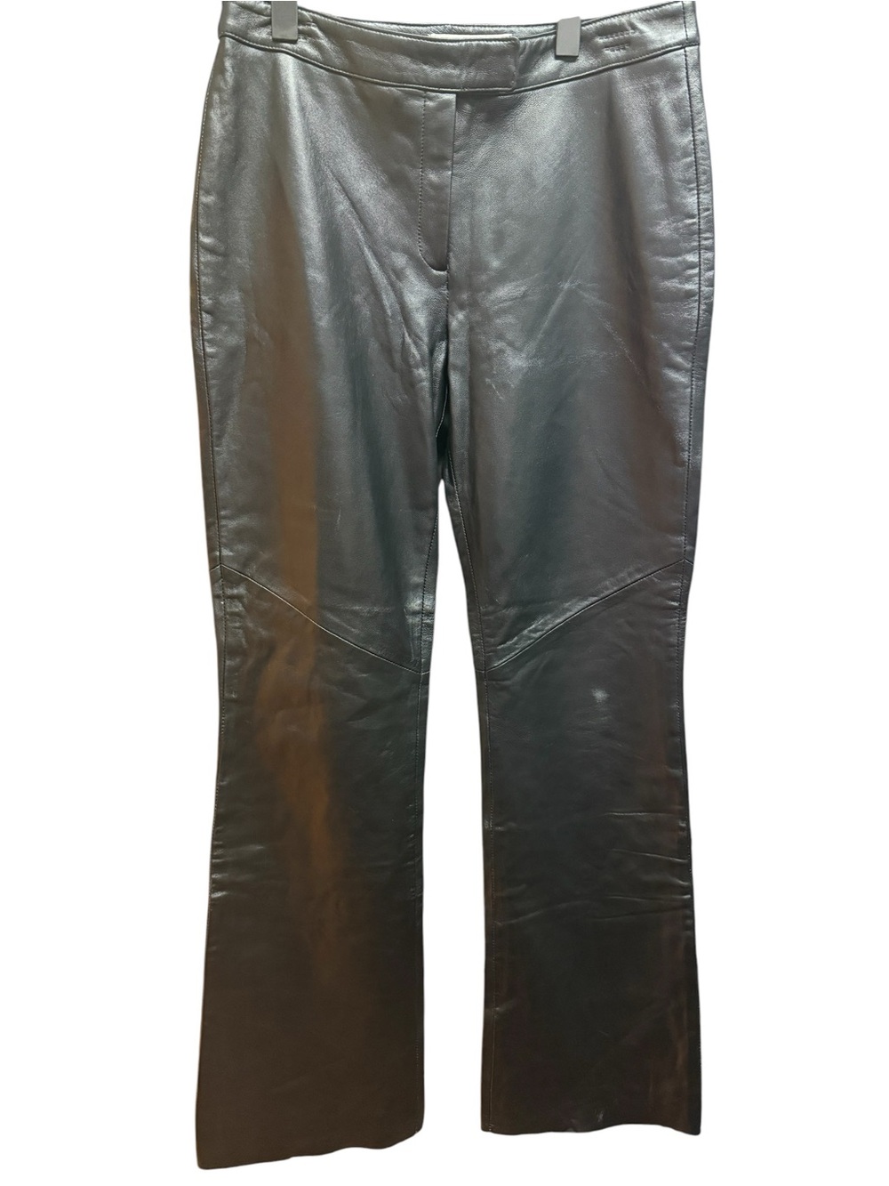 Vintage Margaret Godfrey Black Genuine Leather Pants - Size 8 Biker Goth